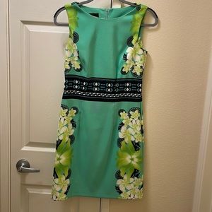 Hawaiian floral turquoise dress size 6